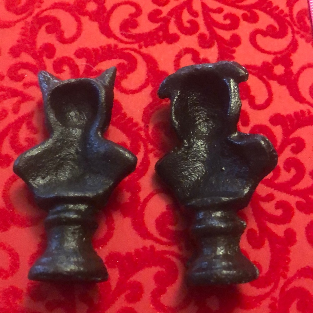 Pair of cast iron dog and cat - Picture 2 of 3